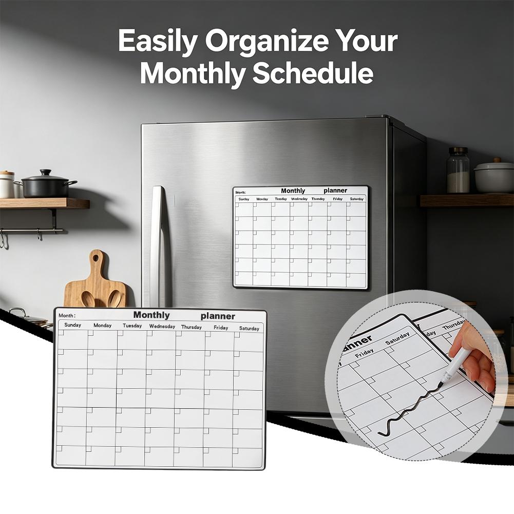 Magnetic Calendar Board - 자석 냉장고 드라이 이레이저 캘린더 월간