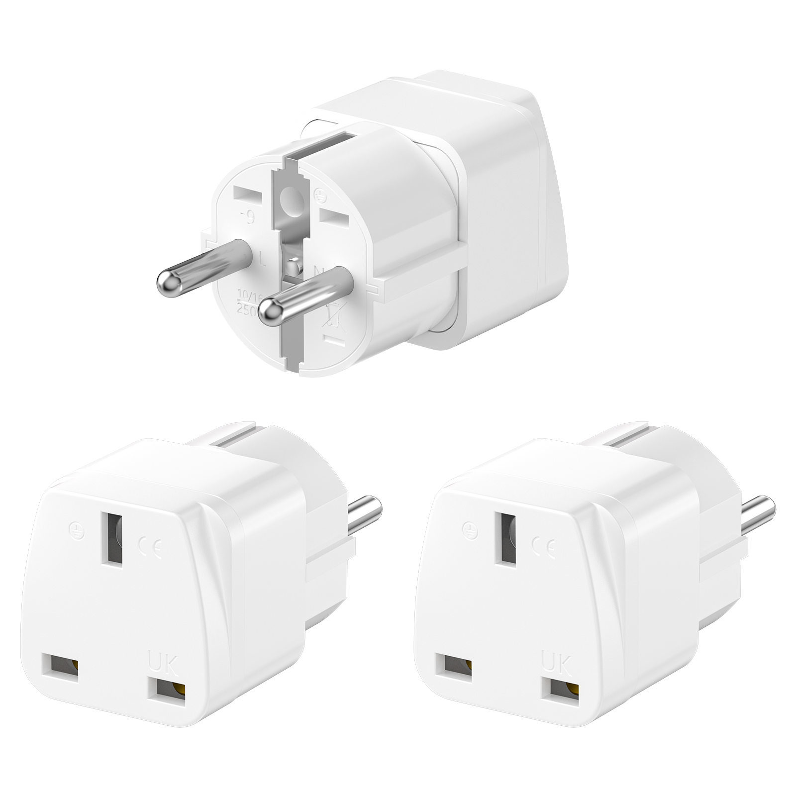 Home Office Uk - 3PCS 영국에서 EU 플러그 어댑터 유로