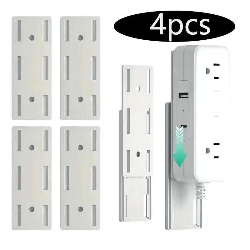 Power Strip Desk - 4개의 벽걸이형 전원 스트립 홀더, 간편한