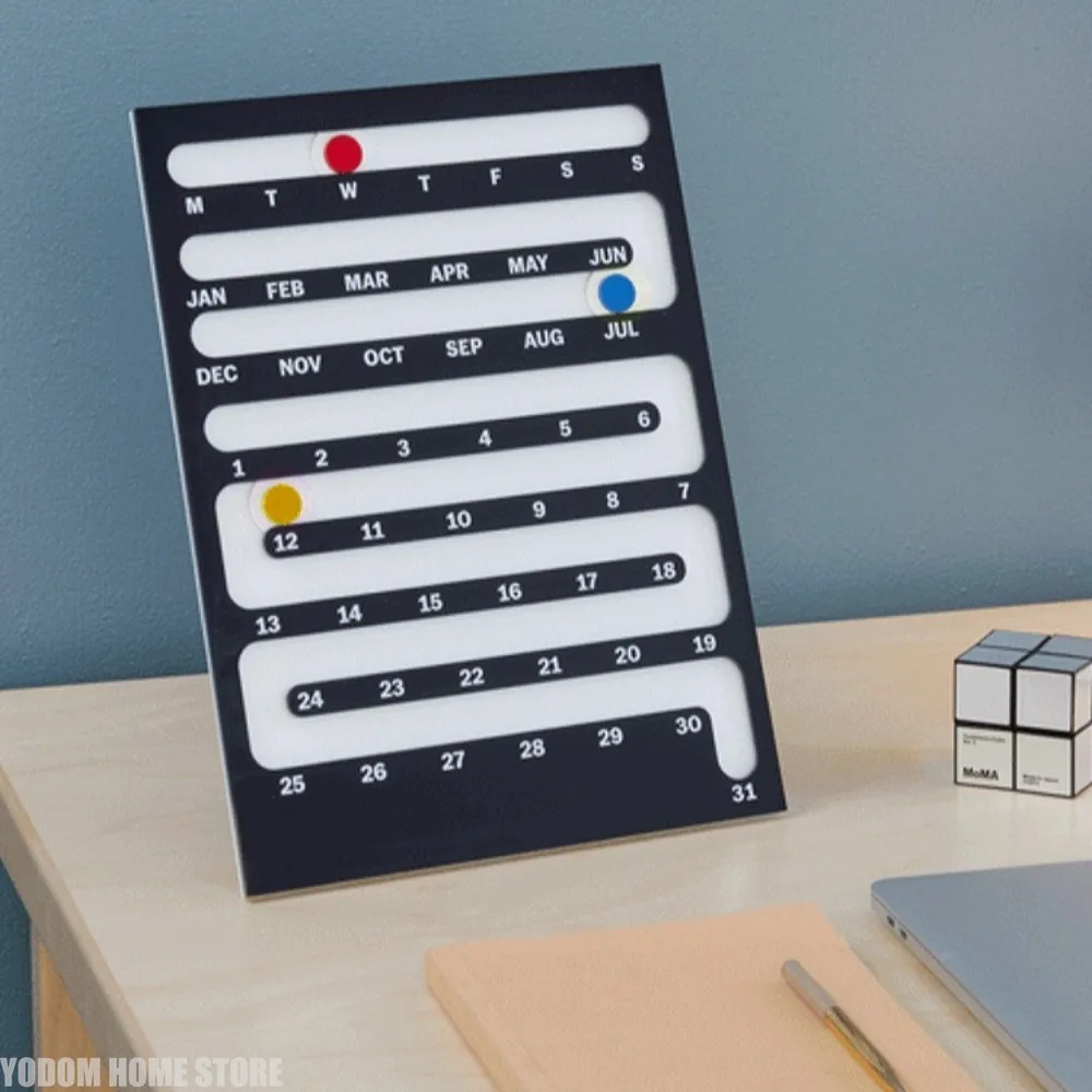 노르딕 아크릴 영구 달력 - 창의적인 데스크탑 및 벽걸 - Home Office Gadgets 리뷰 및 가격
