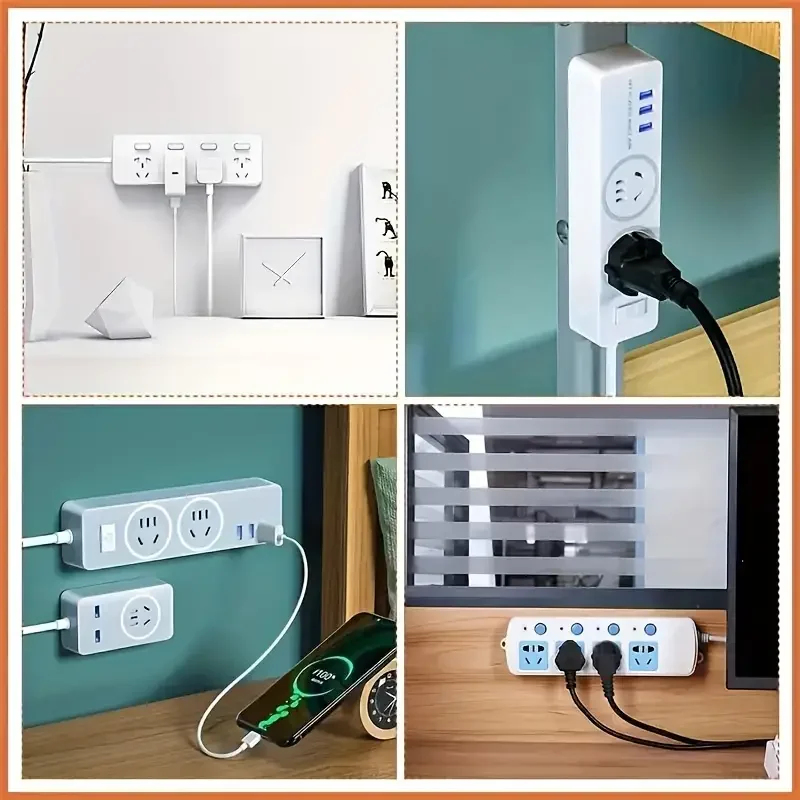 1/2/5/10개입 자가 접착식 데스크탑 소켓 고정기, - Power Strip Desk 리뷰 및 가격
