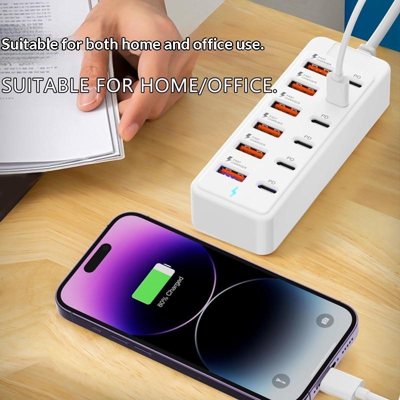 HOT 12 in 1 멀티 포트 USB 충전 스테이션  - Power Strip Desk 리뷰 및 가격
