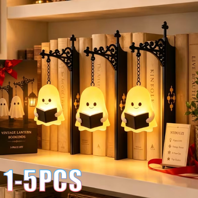 1-5PCS 할로윈 빈티지 LED 책꽂이 장식 조명,  - Home Office And Library 리뷰 및 가격
