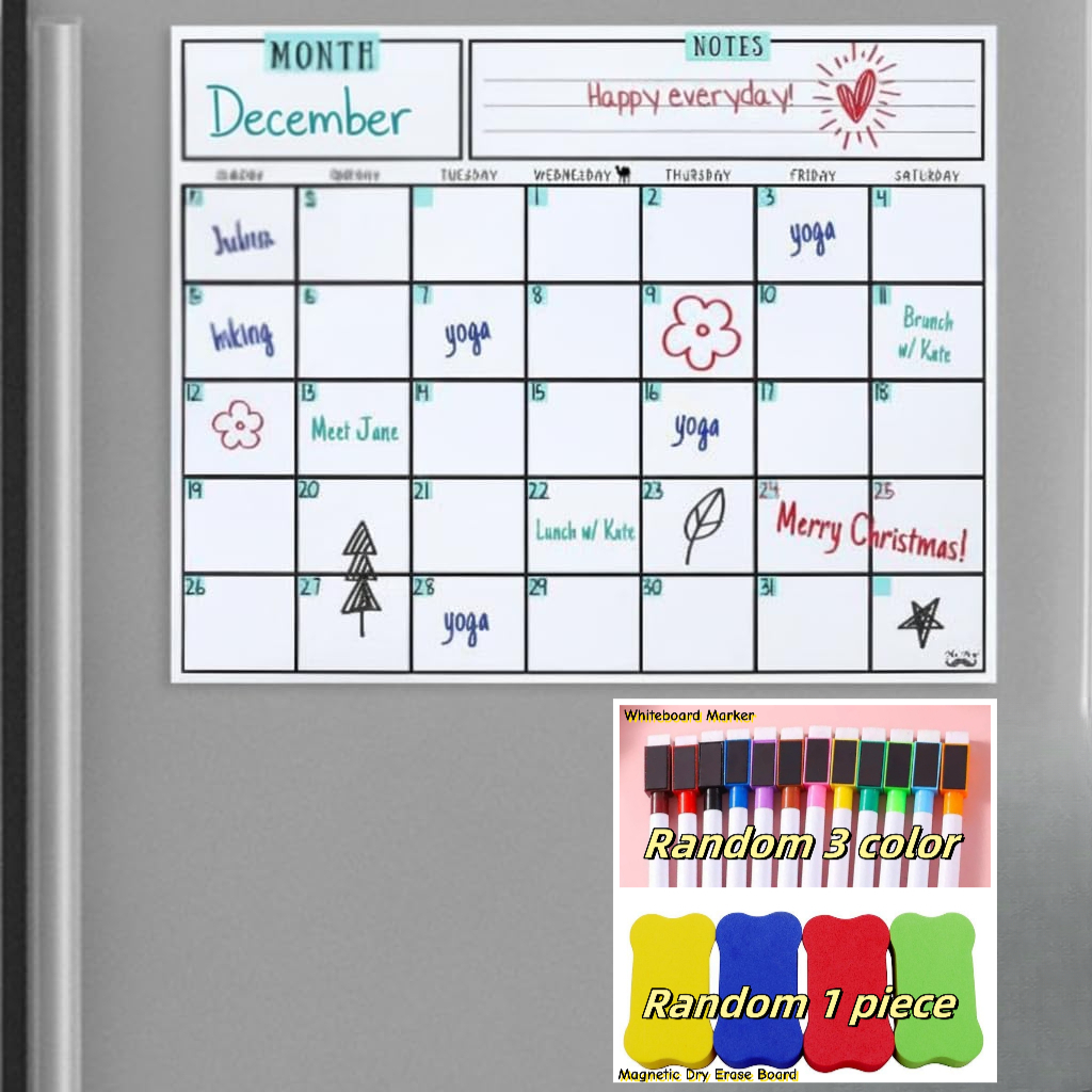 자석식 드라이 이레이즈 캘린더, 14.7 x 11.8, - Magnetic Calendar Board 리뷰 및 가격