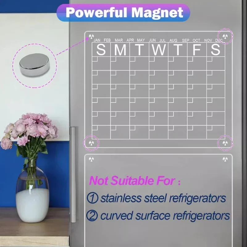 냉장고 자석 스티커 투명 아크릴 달력 주간 플래너 자기 - Magnetic Calendar Board 리뷰 및 가격