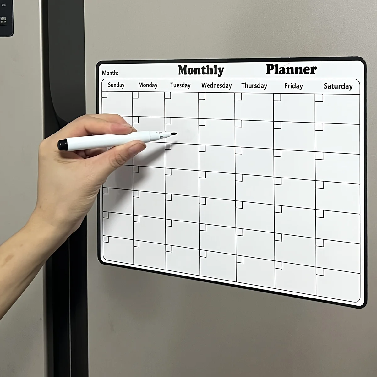 1pc 자기식 냉장고 지울 수 있는 달력, 월간 달력  - Magnetic Calendar Board 리뷰 및 가격