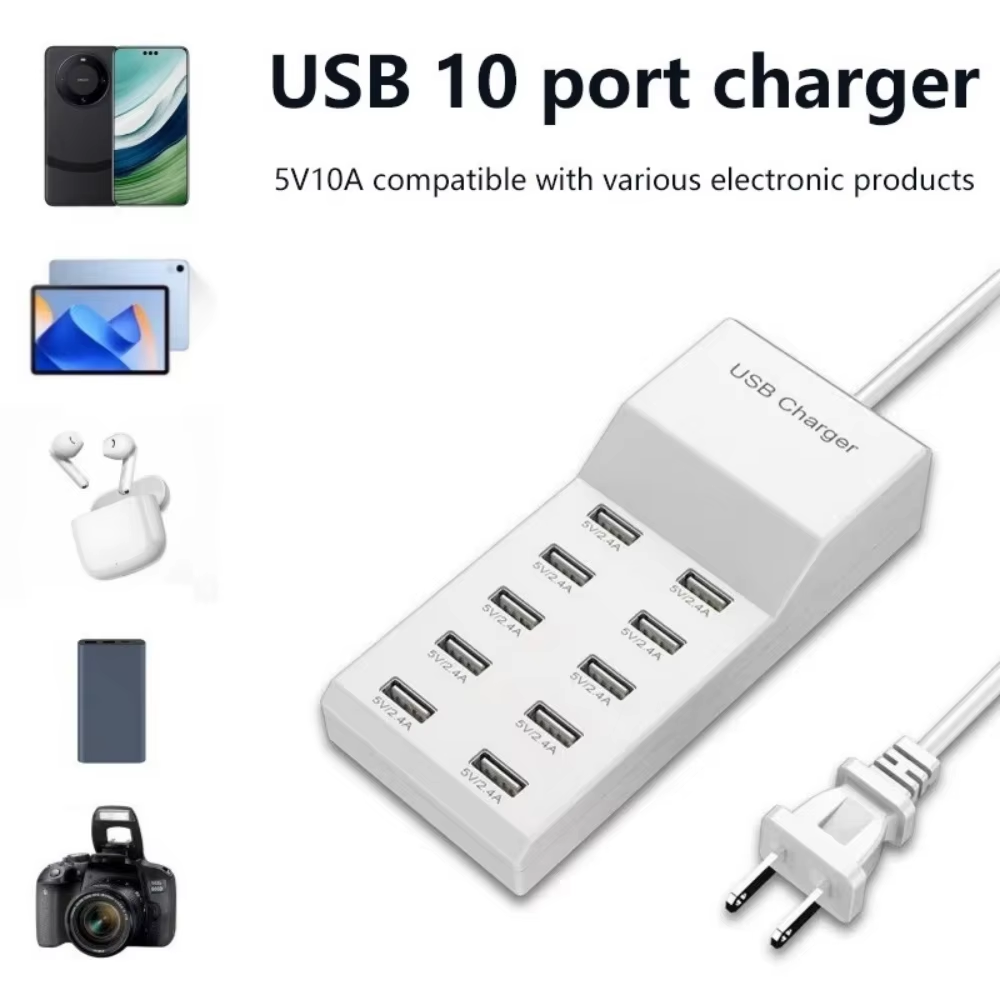 10포트 USB 허브 고속 충전기 휴대용 타입 C 전원 - Home Office In Uk 리뷰 및 가격