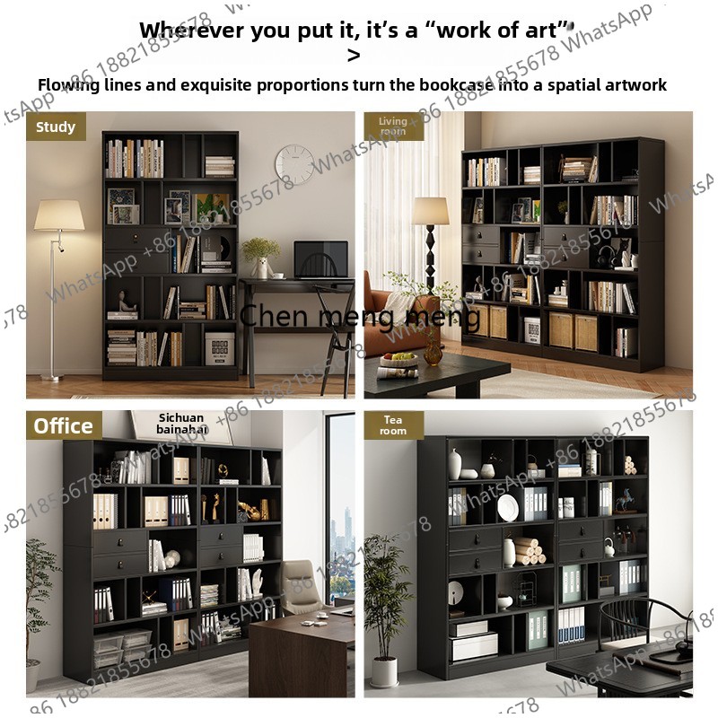 책꽂이 벽걸이형 책장 6단 나무 책꽂이 캐비닛 도어 디 - Home Office And Library 리뷰 및 가격