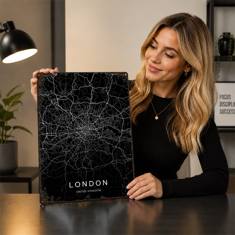영국 런던 인쇄 포스터 맞춤형 금속 간판 도시 네트워크 - Home Office London 리뷰 및 가격