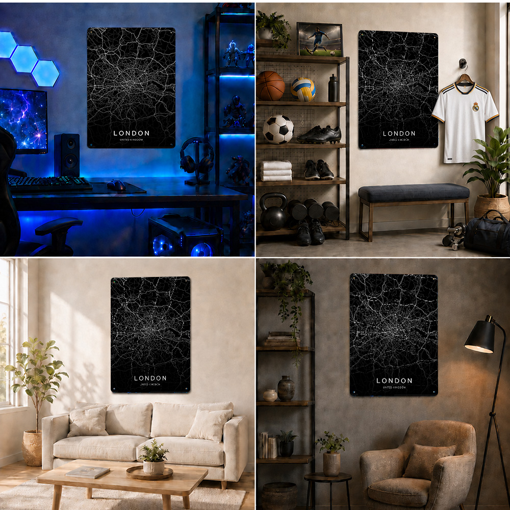 영국 런던 인쇄 포스터 맞춤형 금속 간판 도시 네트워크 - Home Office London 리뷰 및 가격